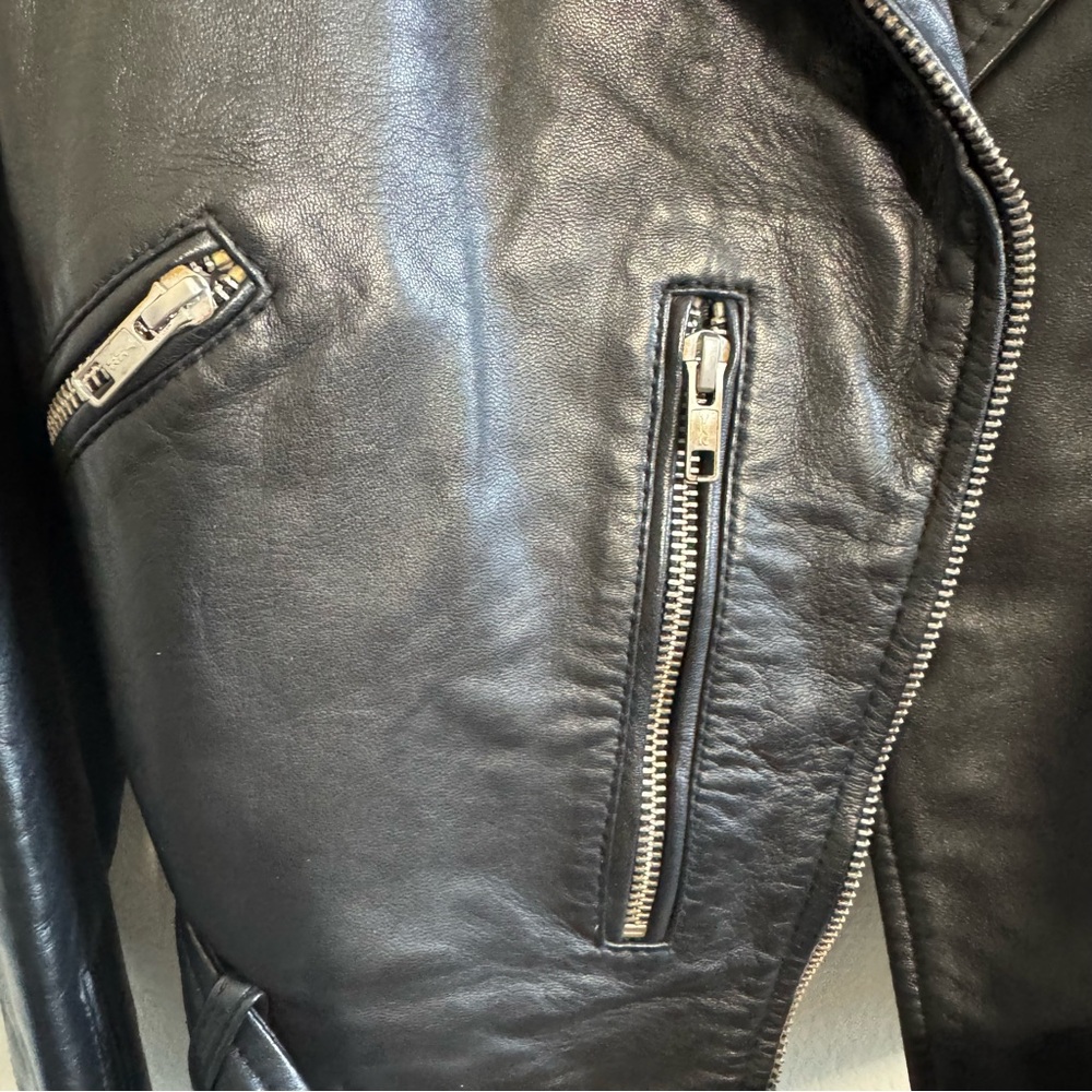 Quince Black Genuine Leather Moto Jacket
Size Medium - Picture 6 of 12